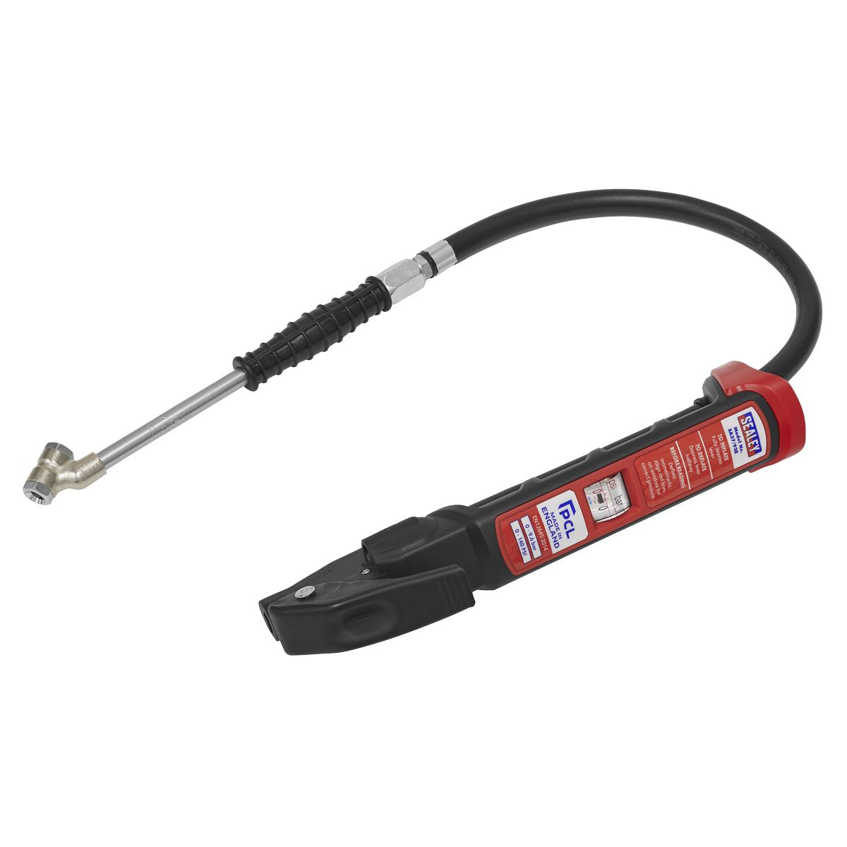 Sealey SA37/93B Anodised Tyre Inflator with Twin Push-On Connector Sealey
