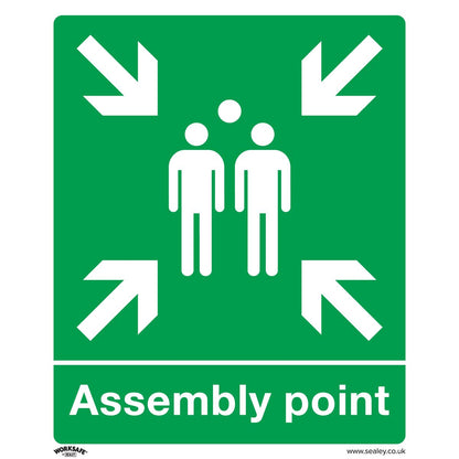 Sealey SS37P1 Safe Conditions Safety Sign - Assembly Point - Rigid Plastic Sealey