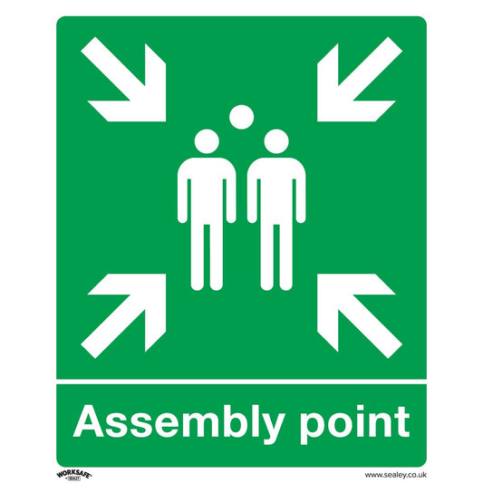 Sealey SS37P1 Safe Conditions Safety Sign - Assembly Point - Rigid Plastic Sealey