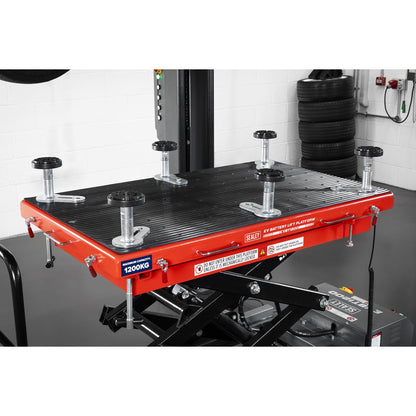 Sealey EVBT1200 High Lift EV Battery Lift/Hydraulic Platform Truck 1200kg Capacity Sealey