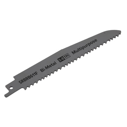 Sealey SRBRB611F Reciprocating Saw Blade Multipurpose 150mm 5-8tpi - Pack of 5 Sealey