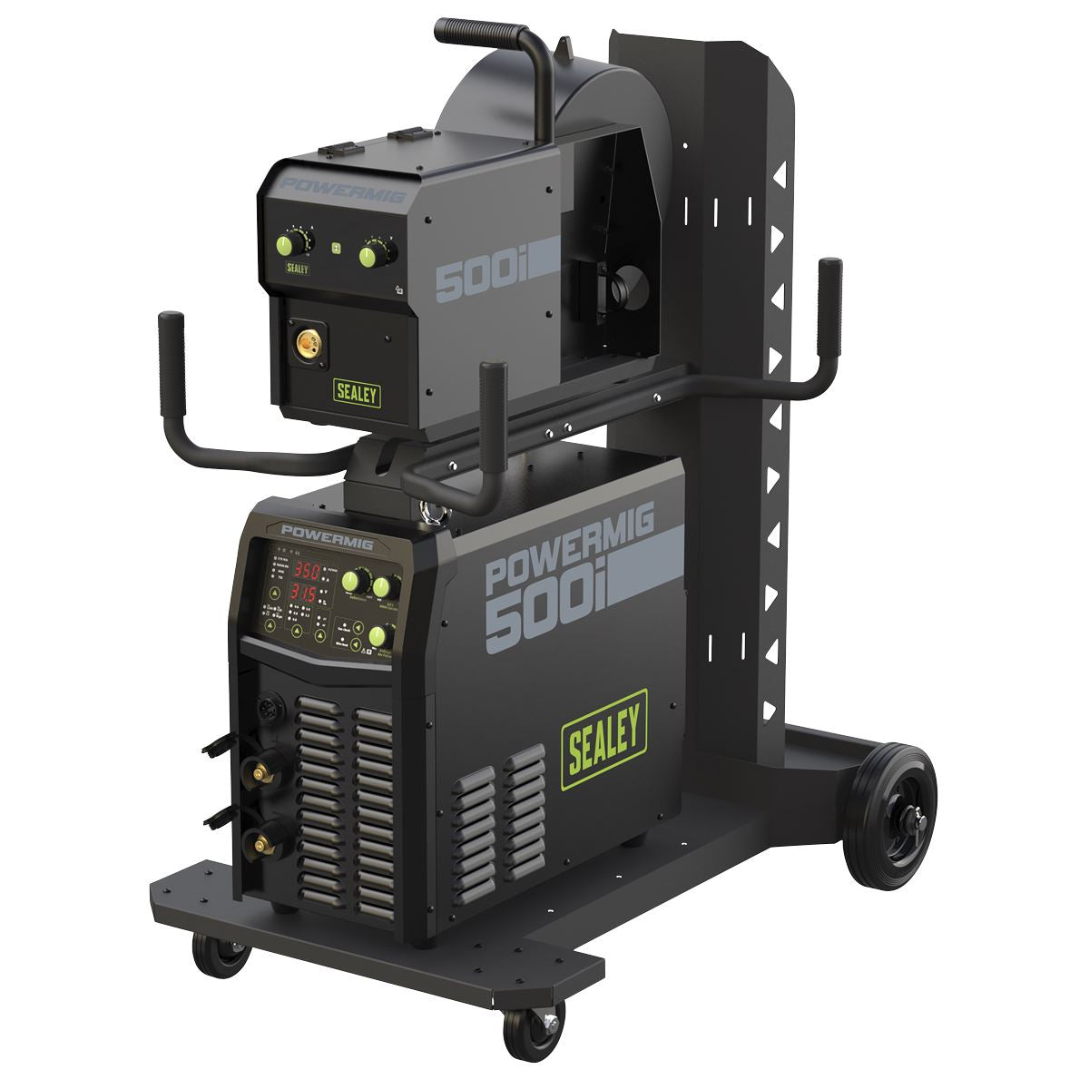 Sealey POWERMIG500i 500A Professional Gas/Gasless MIG/MMA/TIG Inverter Welder With Portable Wire Feeder 415V 3ph Sealey