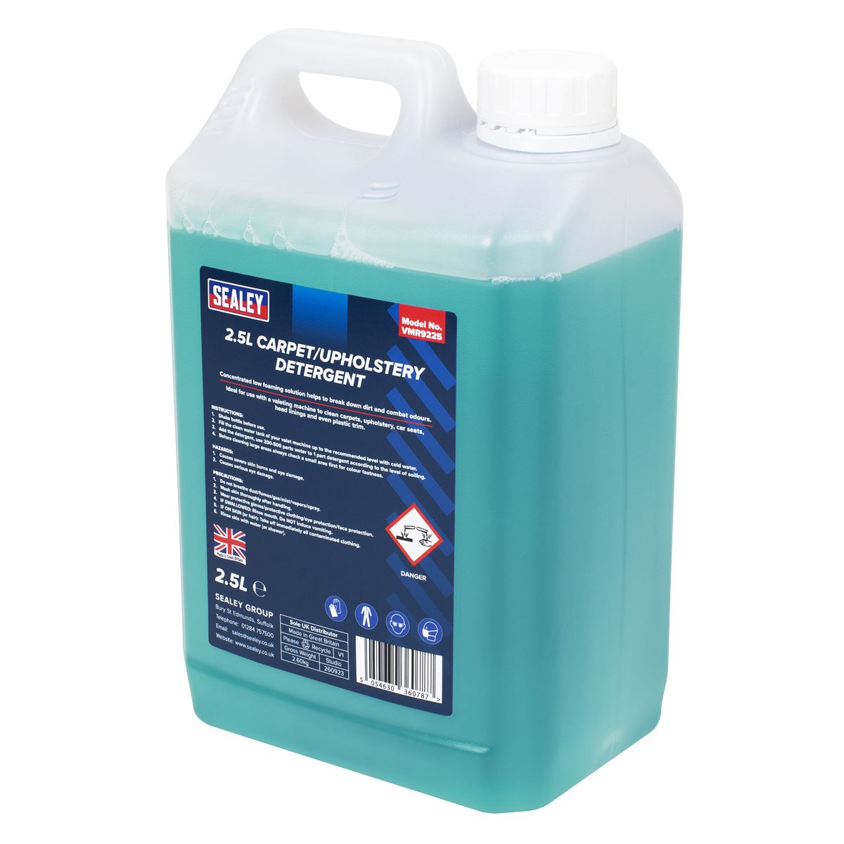 Sealey VMR9225 Carpet/Upholstery Detergent 2.5L Sealey