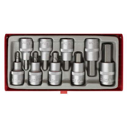 Sealey AK620 Hex Socket Bit Set 9pc 1/2"Sq Drive Sealey