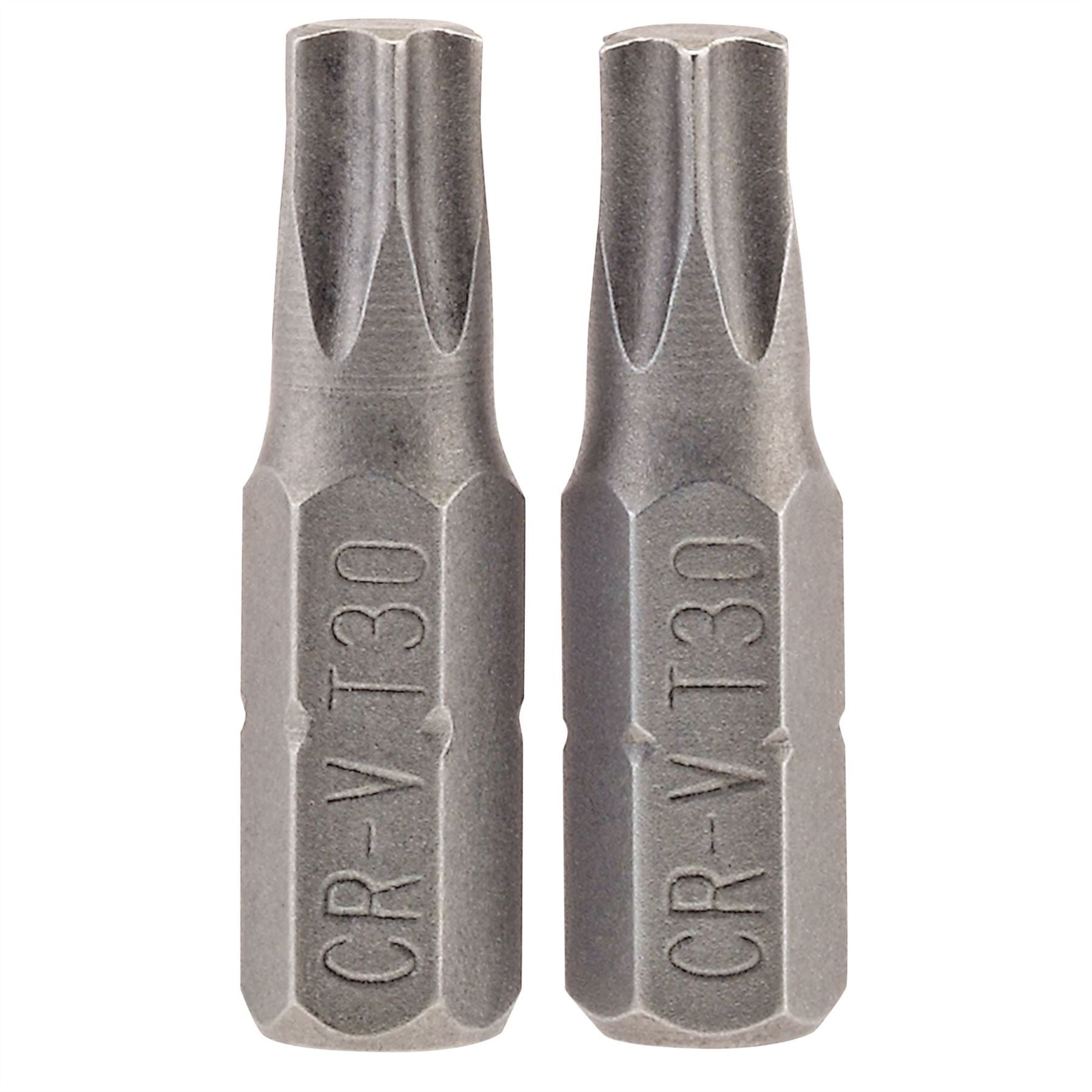 Draper 66435 TX-STAR® Insert Bit 1/4" Hex 25mm Long T30 Pack of 2 Draper