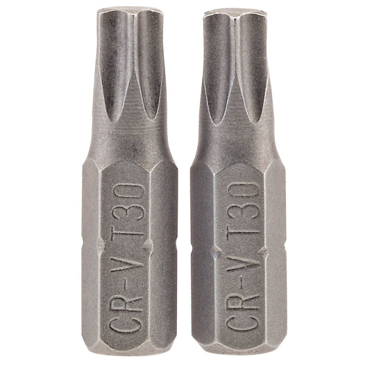 Draper 66435 TX-STAR® Insert Bit 1/4" Hex 25mm Long T30 Pack of 2 Draper