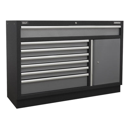 Sealey APMSSTACK09SS Superline PRO® 1.96m Storage System - Stainless Steel Worktop Sealey