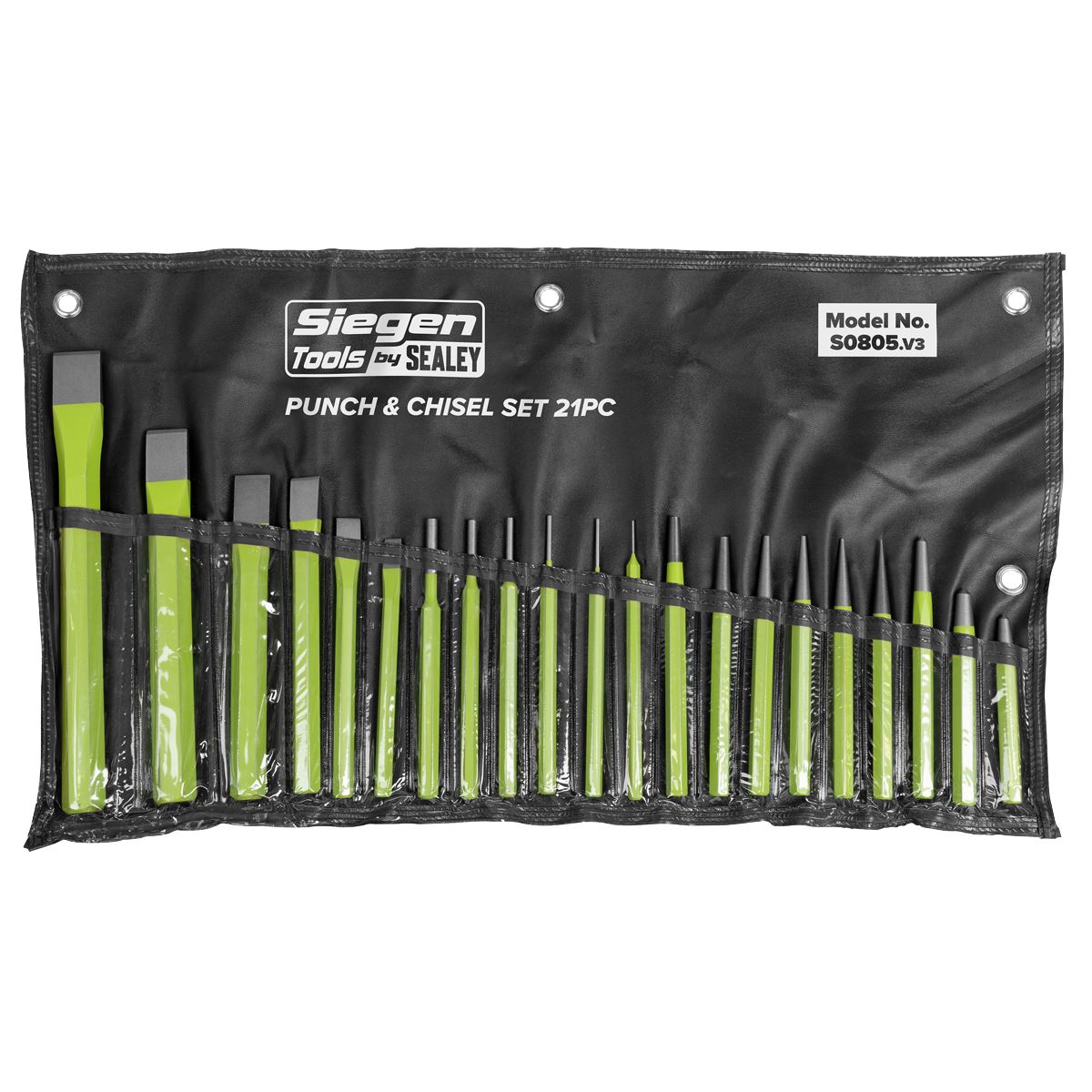 Siegen S0805 Punch & Chisel Set 21pc Siegen