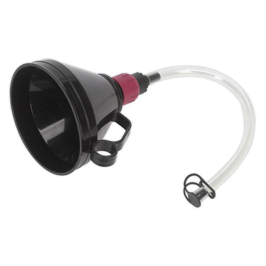 Sealey VFF1 Valved Funnel with Flexible Spout Ø160mm Sealey