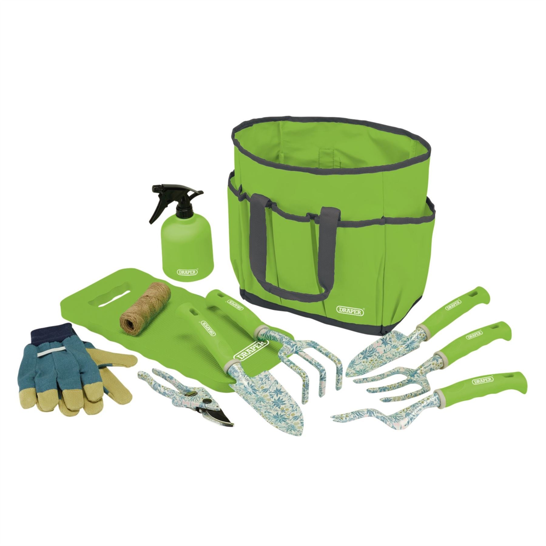 Draper 08999 Garden Tool Set with Floral Pattern 11 Piece Draper