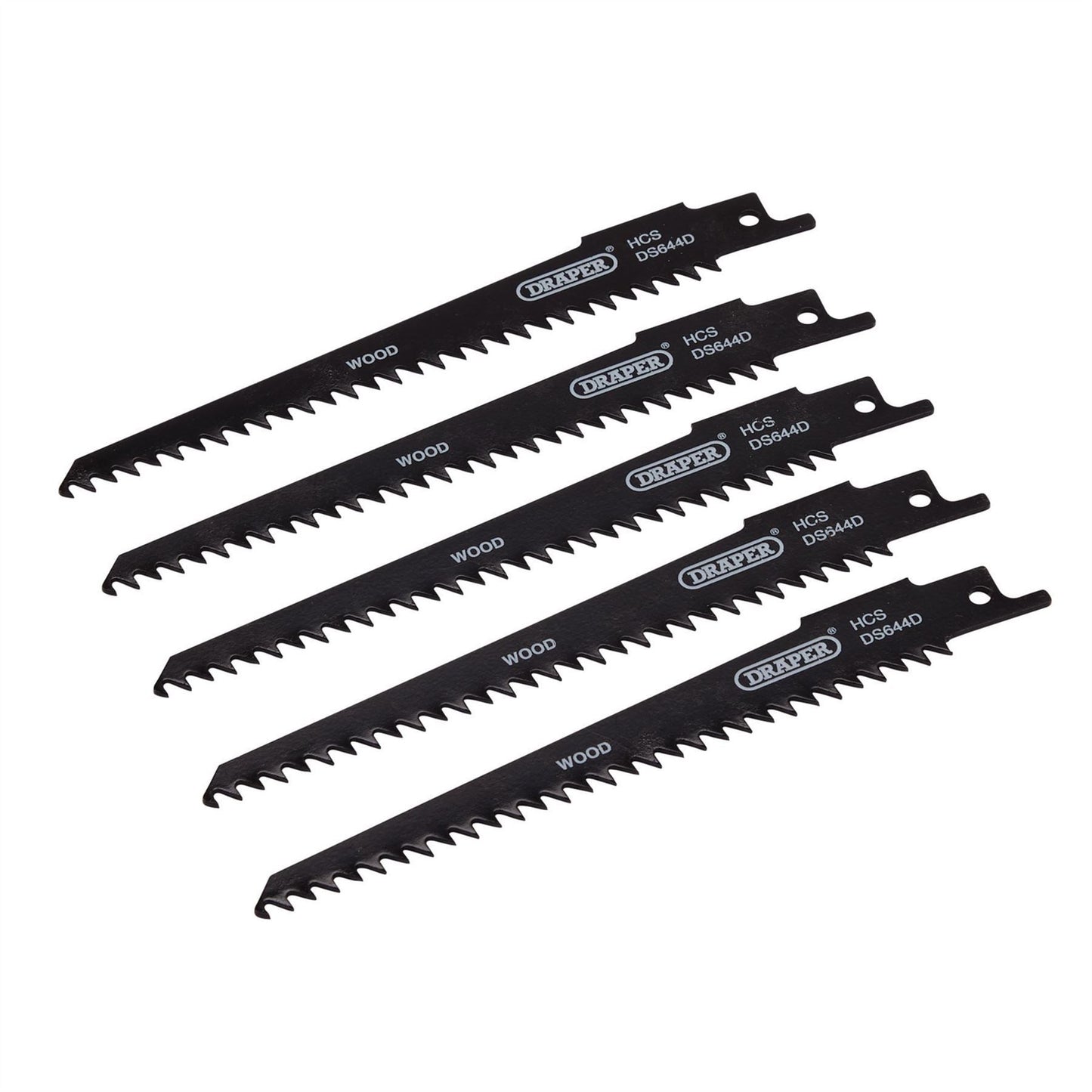 Draper 43430 Reciprocating Saw Blades for Wood and Plastic Cutting 150mm 6tpi Pack of 5 Draper