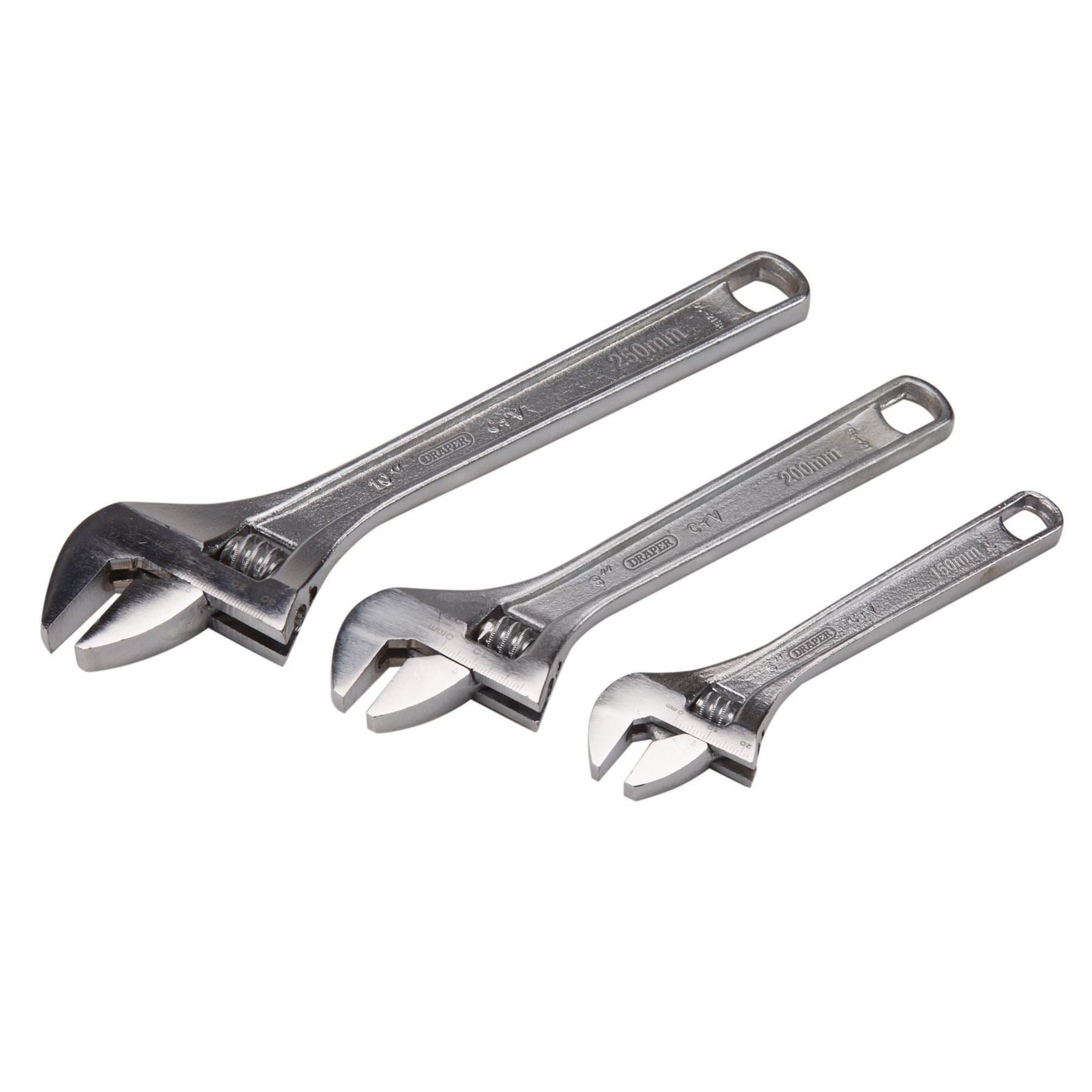 Draper 70409 Adjustable Wrench Set 3 Piece Draper