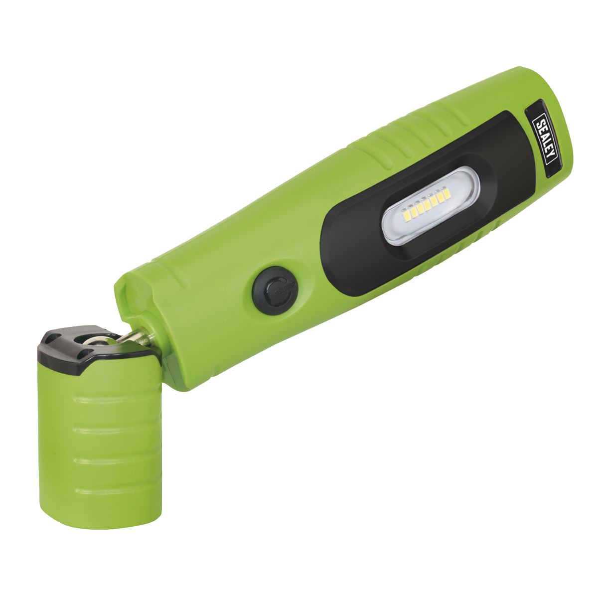 Sealey LED3602G Rechargeable 360° Inspection Lamp 4W & 3W SMD LED Green Lithium-ion Sealey