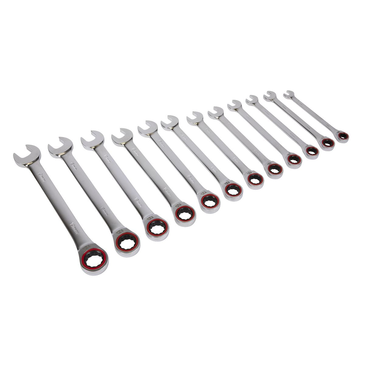 Sealey AK63940 Ratchet Combination Spanner Set 12pc Metric Premier Platinum Sealey