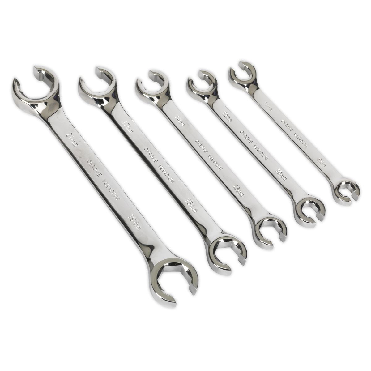 Sealey AK2651 Flare Nut Spanner Set 5pc Metric Sealey