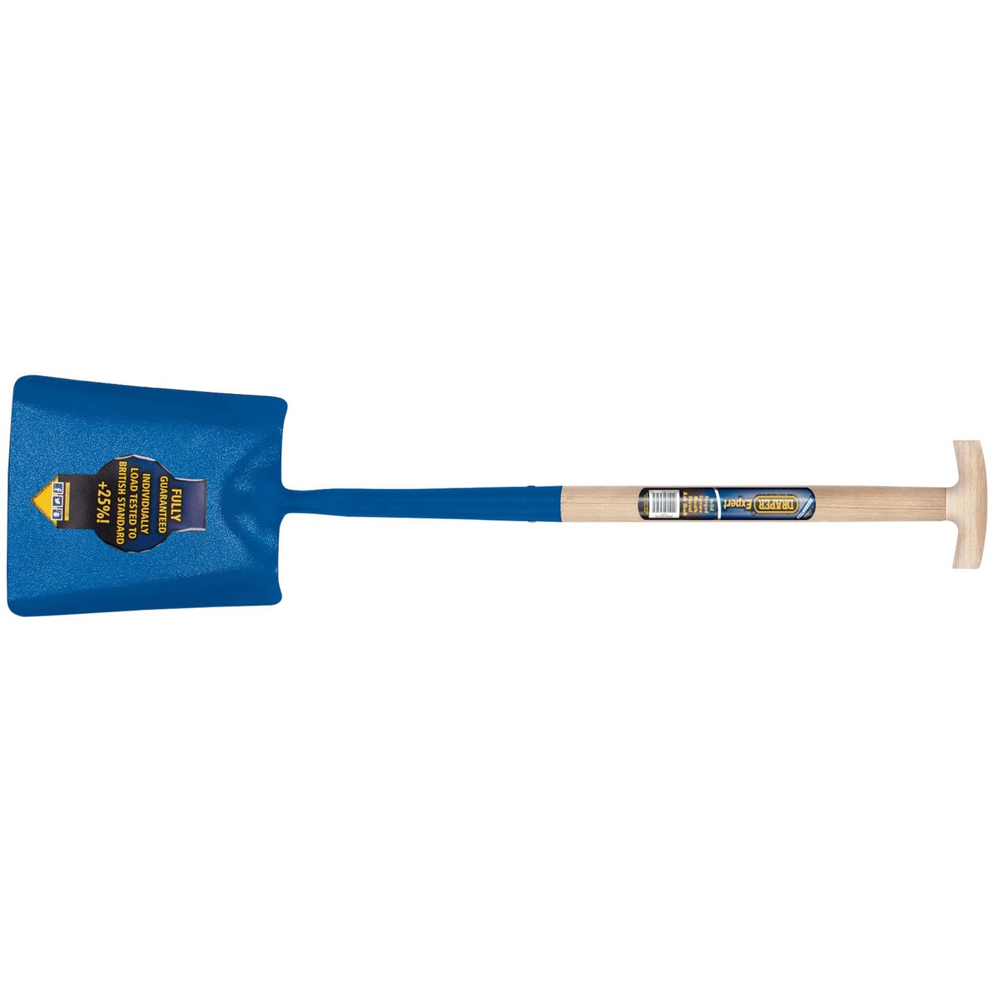 Draper 10873 Expert Contractors Square Mouth Shovel with Ash Shaft and T-Handle Draper