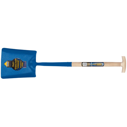 Draper 10873 Expert Contractors Square Mouth Shovel with Ash Shaft and T-Handle Draper