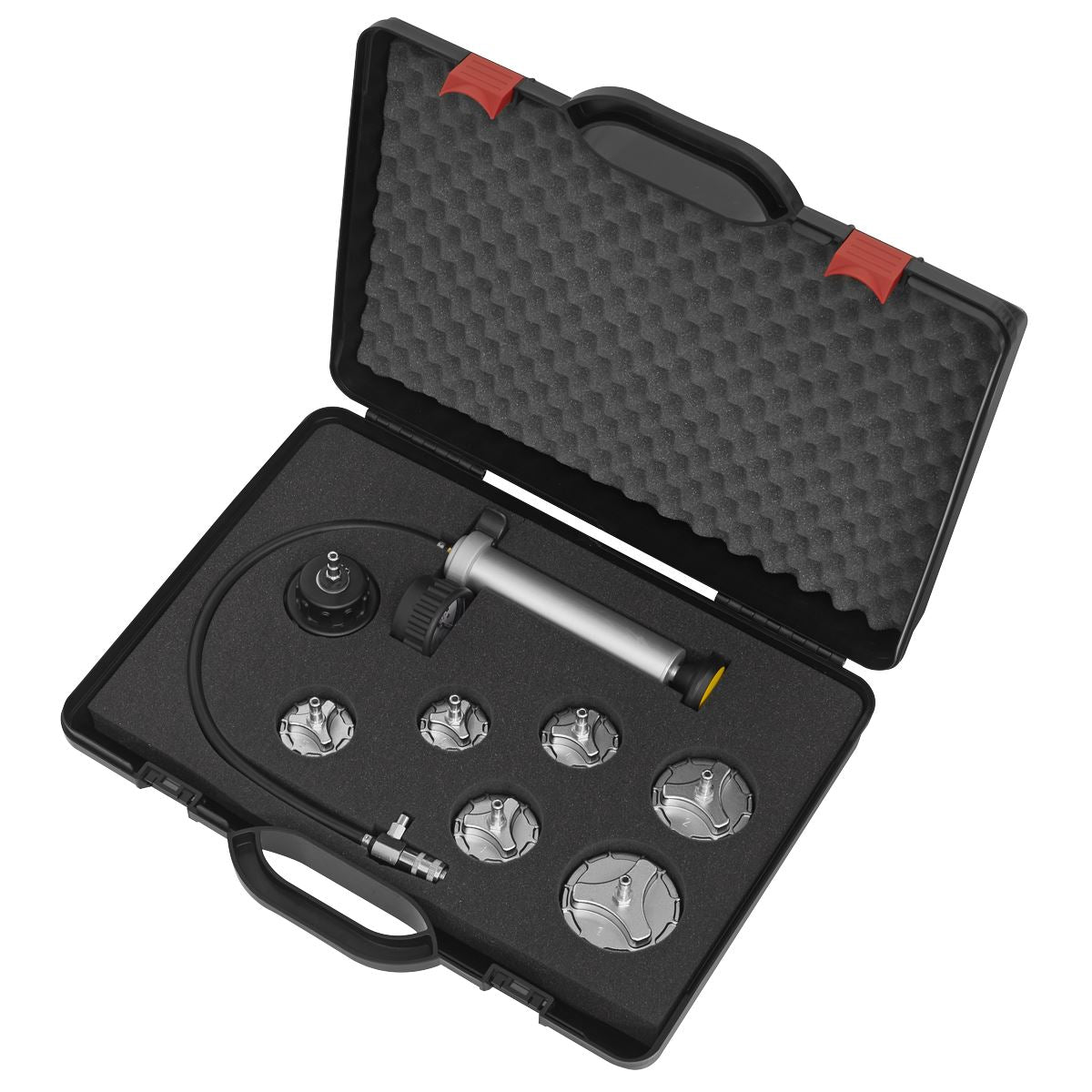 Sealey CV0011 Cooling System Pressure Test Kit 7pc - Commercial Sealey