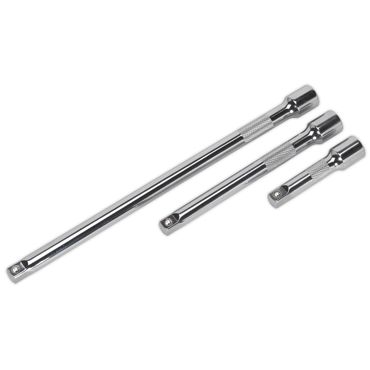 Sealey AK6340 Extension Bar Set 3pc 3/8"Sq Drive Sealey