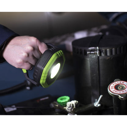 Sealey LED1400P Rechargeable Pocket Floodlight with Magnet 360° 14W COB LED - Green Sealey