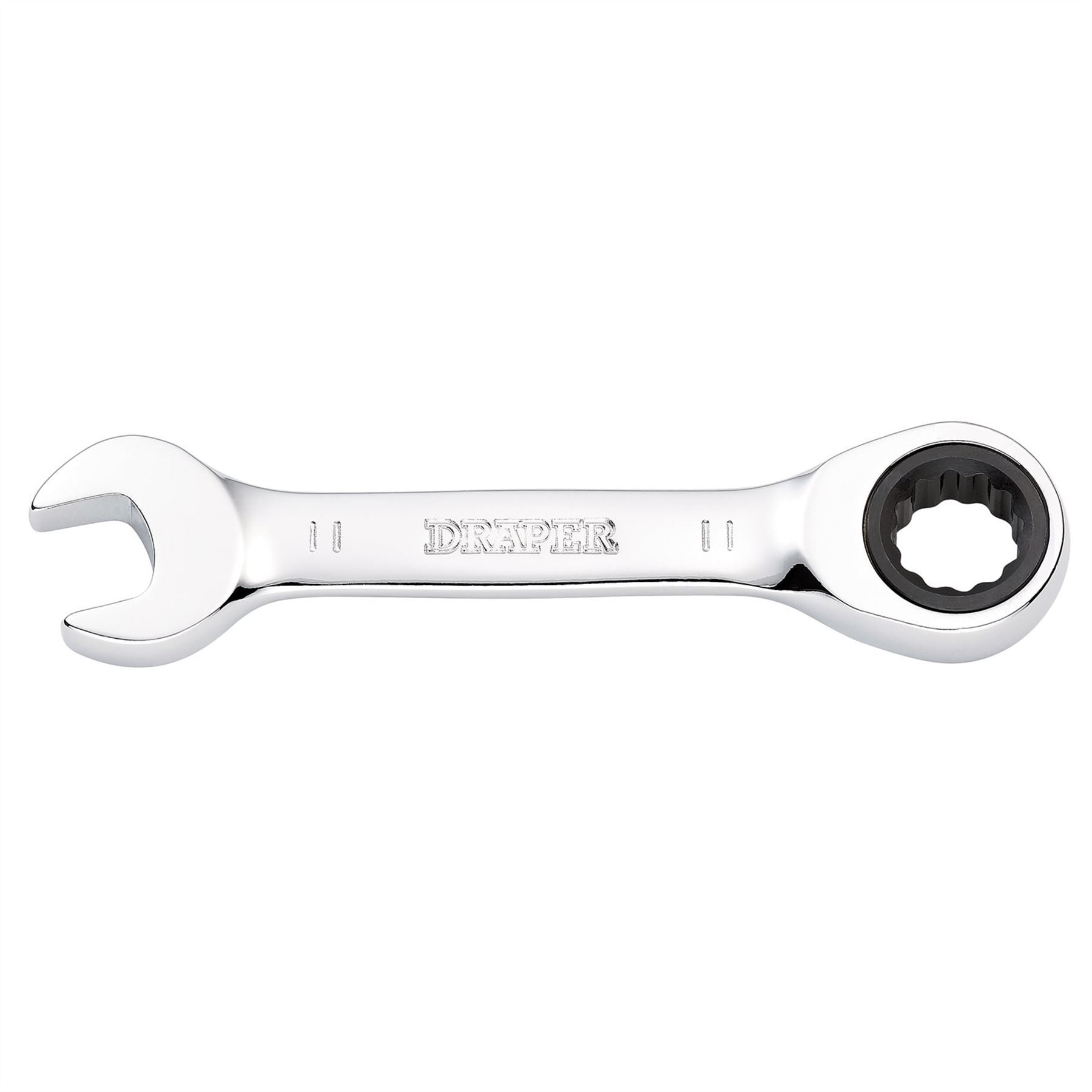 Draper 27866 HI-TORQ® Metric Stubby Ratchet Combination Spanner 11mm Draper