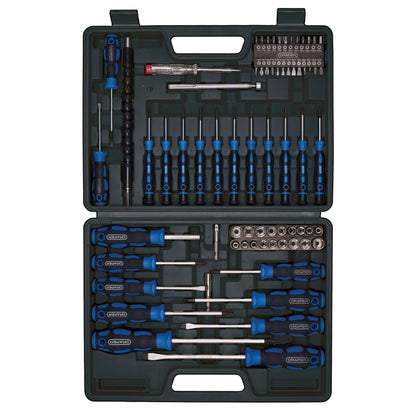 Draper 40850 Screwdriver Socket and Bit Set Blue 70 Piece Draper