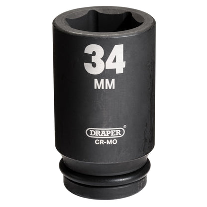 Draper 27142 Hi-TORQ® Deep Impact Socket 3/4" Sq. Dr. 34mm Draper