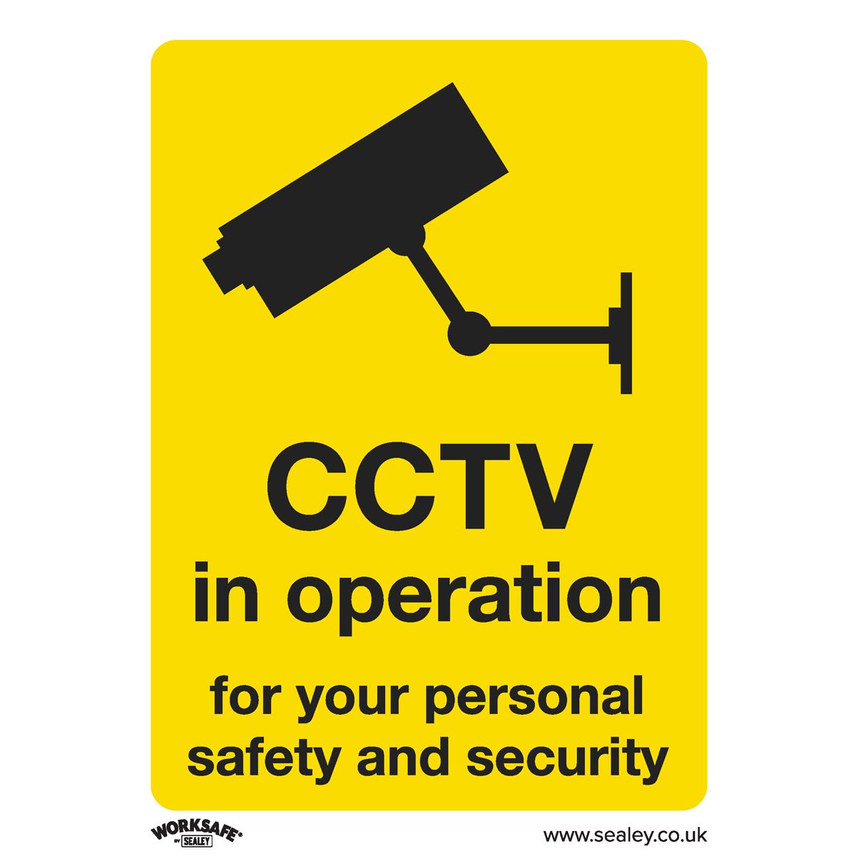 Sealey SS40V1 Warning Safety Sign - CCTV - Self-Adhesive Vinyl Sealey