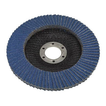 Sealey FD12540 Flap Disc Zirconium Ø125mm Ø22mm Bore 40Grit Sealey