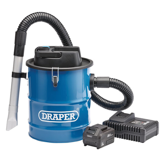 Draper 95170 D20 20V Ash Vacuum Cleaner 1 x 3.0Ah Battery 1 x Fast Charger Draper