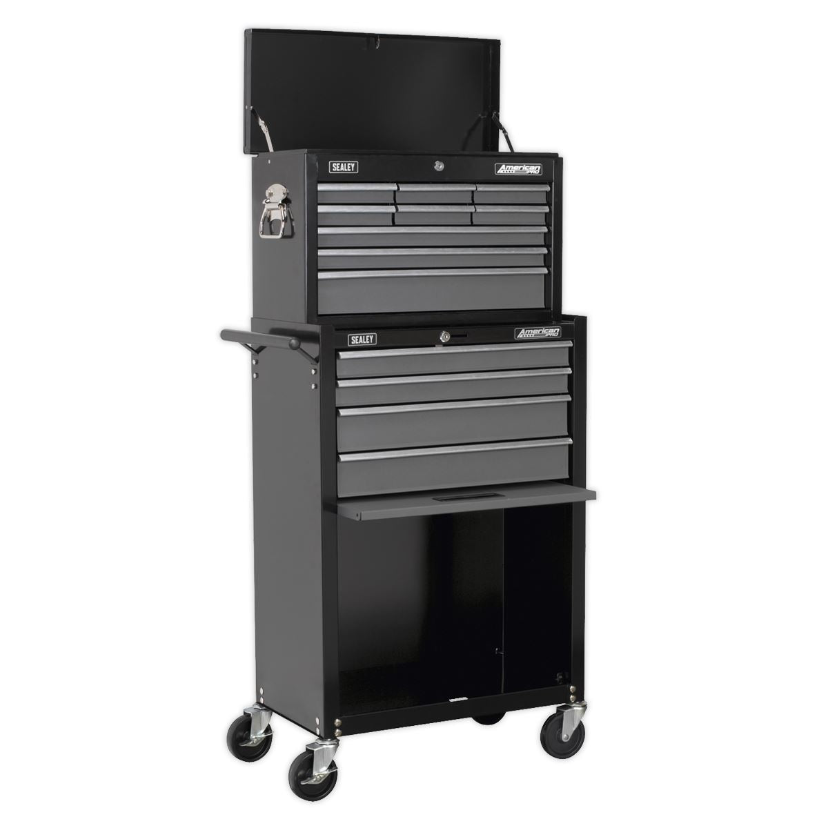 Sealey AP2513B Topchest & Rollcab Combination 13 Drawer with Ball-Bearing Slides - Black/Grey Sealey