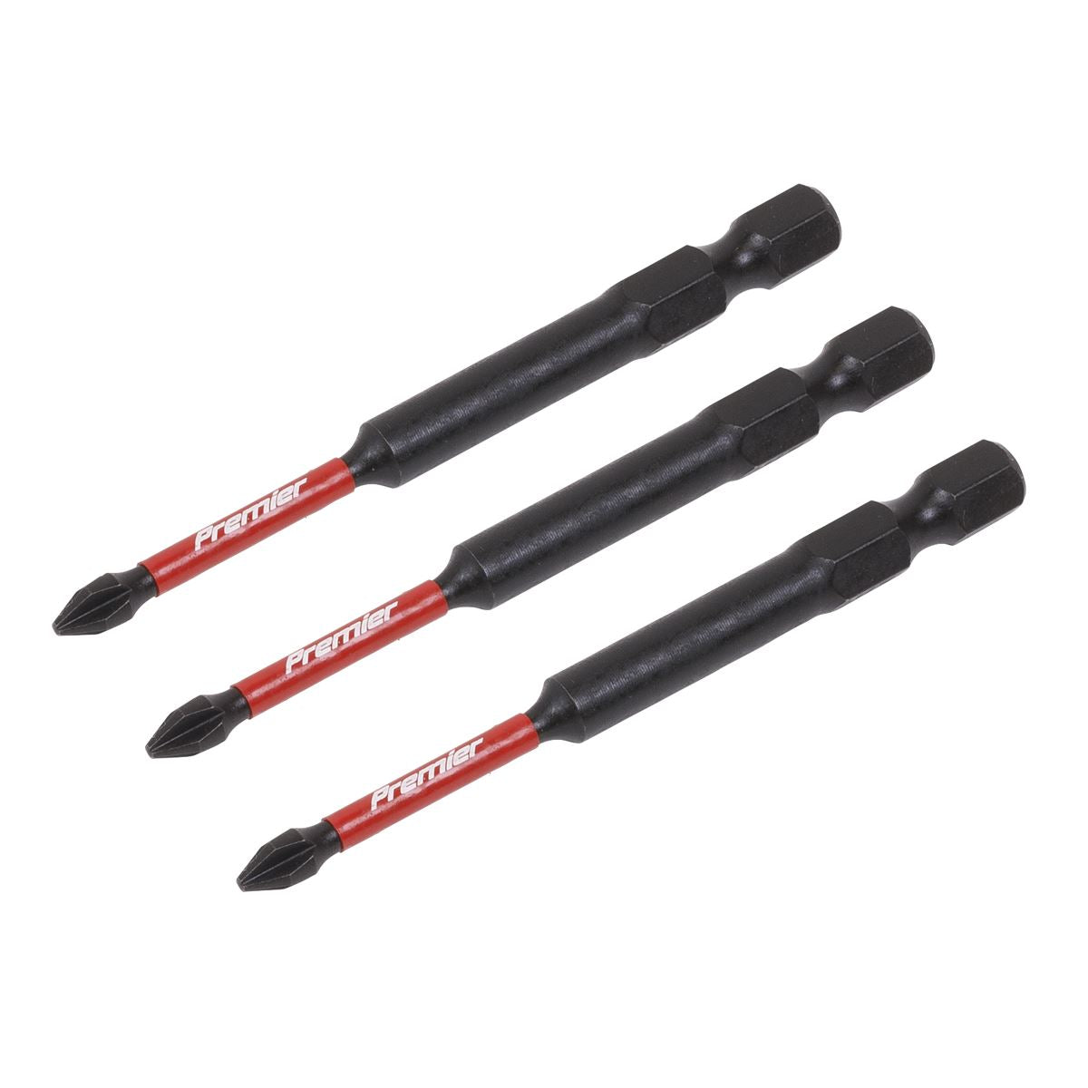 Sealey AK8254 Phillips #1 Impact Power Tool Bits 75mm - 3pc Sealey