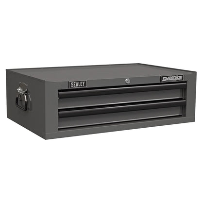 Sealey AP26029TG Mid-Box Tool Chest 2 Drawer with Ball-Bearing Slides - Grey/Black Sealey