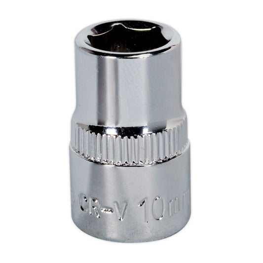 Sealey SP3810 WallDrive® Socket 10mm 3/8"Sq Drive Fully Polished Sealey