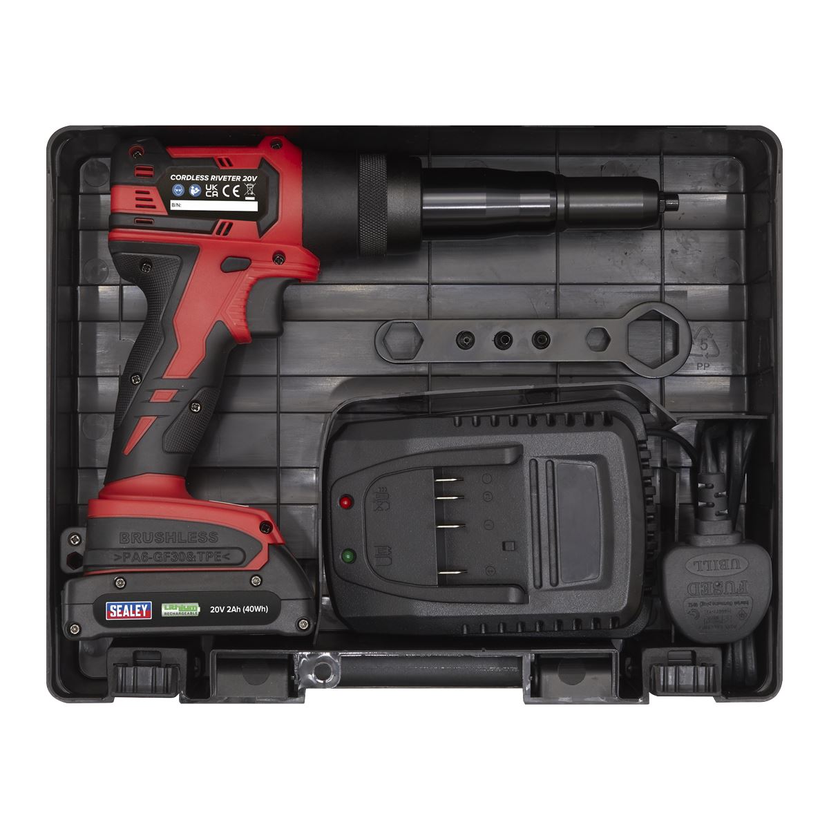 Sealey CP314 Cordless Riveter 20V 2Ah Lithium-ion Sealey