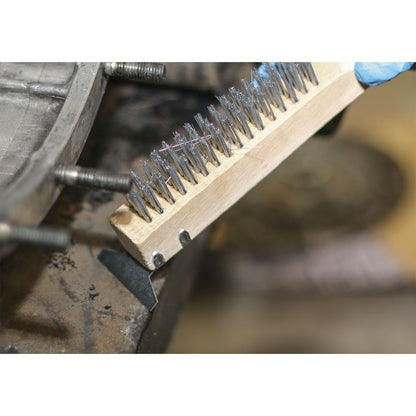 Sealey WB03 Wire Brush with Steel Fill & Scraper 260mm Sealey