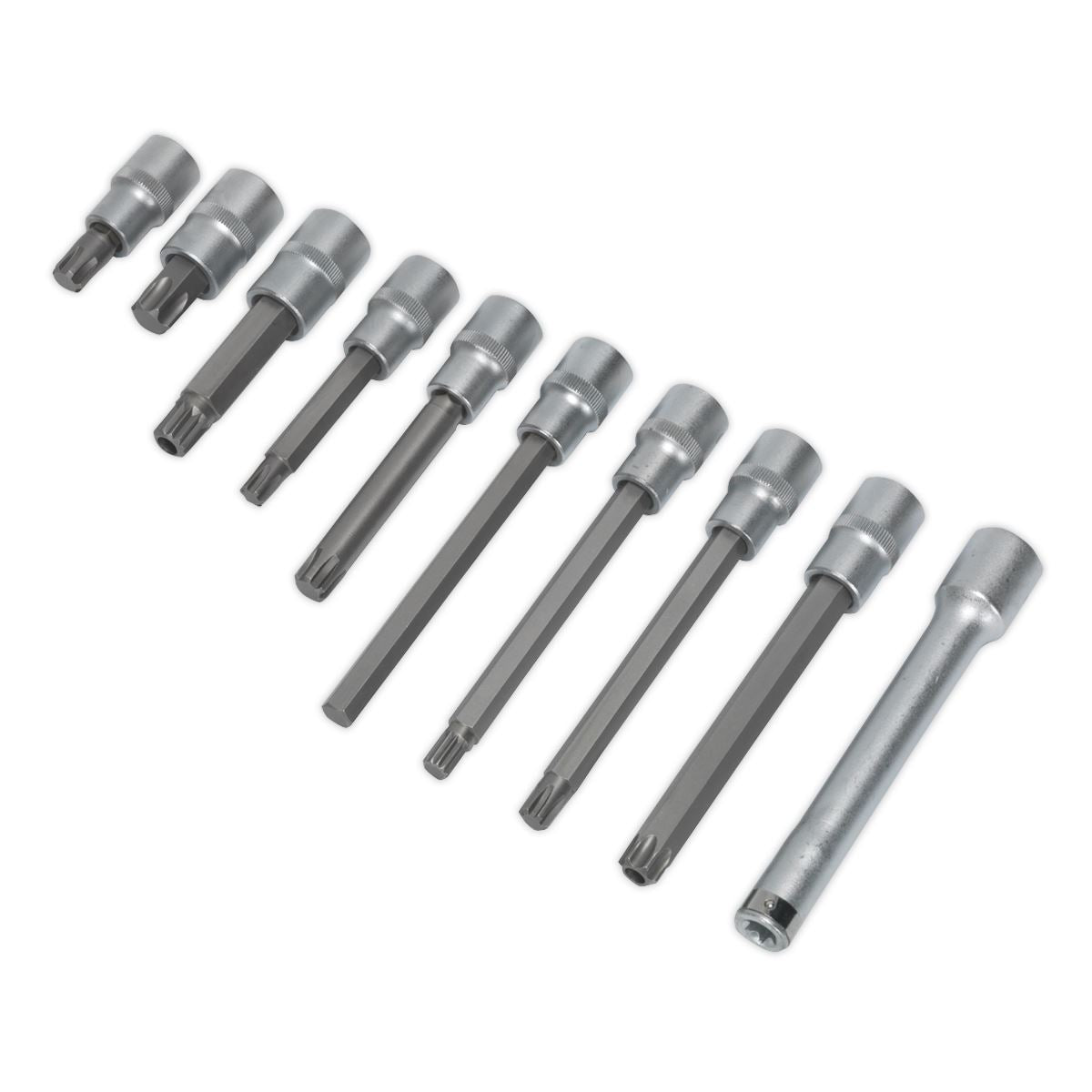 Sealey AK5538 Head Bolt Socket Bit Set 10pc 1/2"Sq Drive Sealey