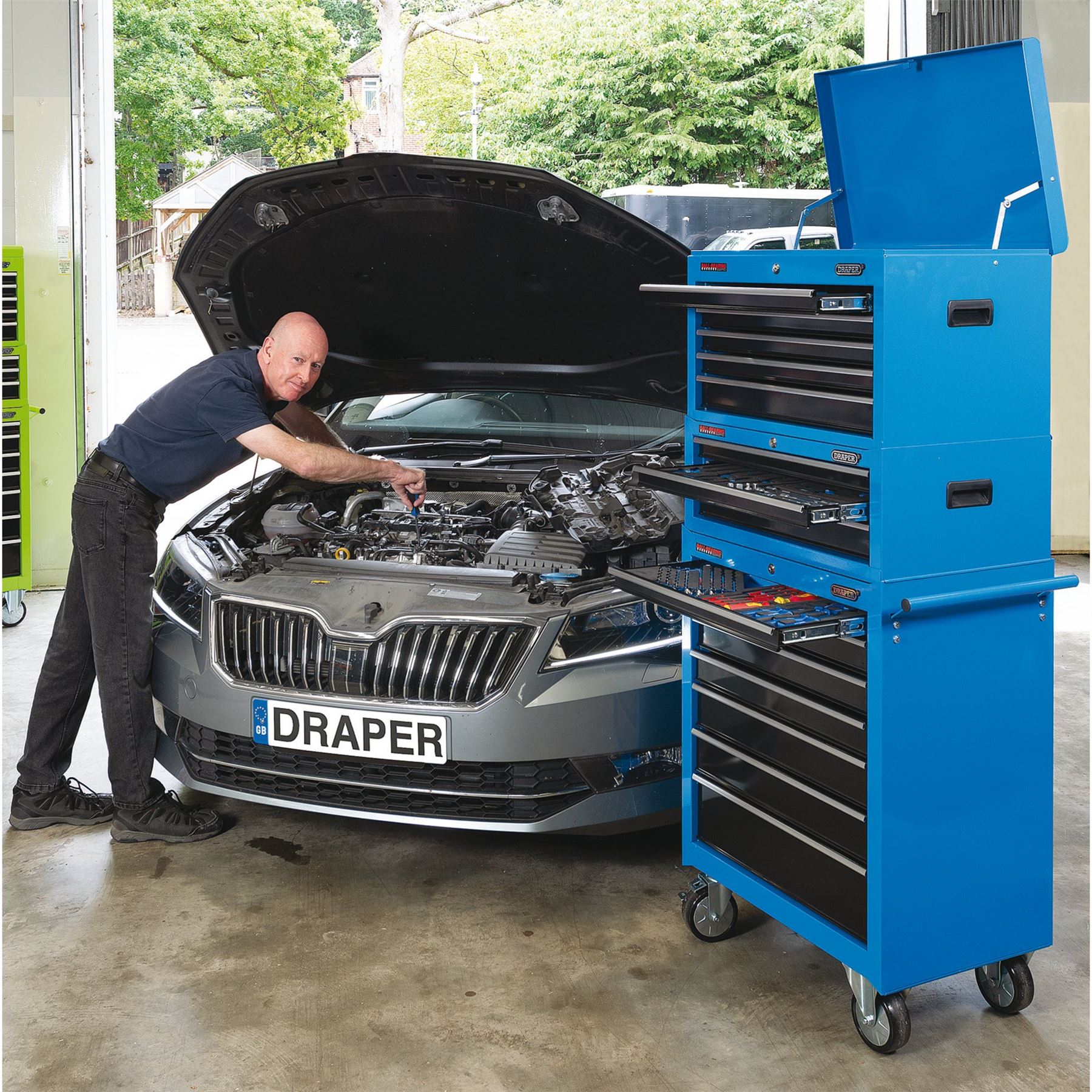 Draper 35746 Tool Chest 5 Drawer 26" 660 x 445 x 430mm Blue Draper