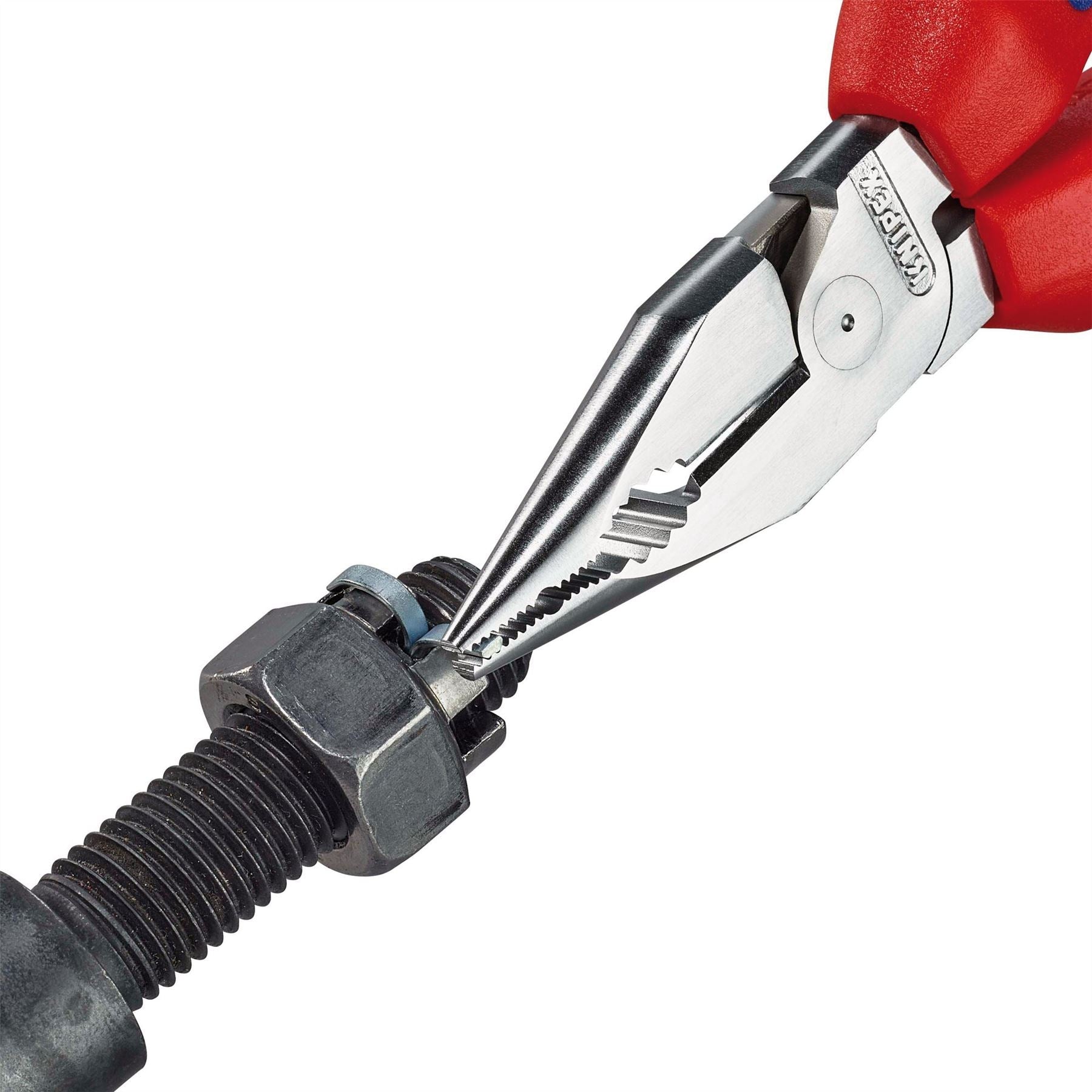 Knipex 13181 08 25 185 SB Needle-Nose Combination Pliers with multi-component grips chrome-plated 185mm Draper