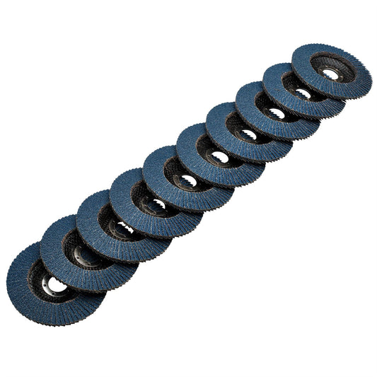 Draper 84096 Zirconium Oxide Flap Discs 115 x 22.23mm 40 Grit Pack of 10 Draper