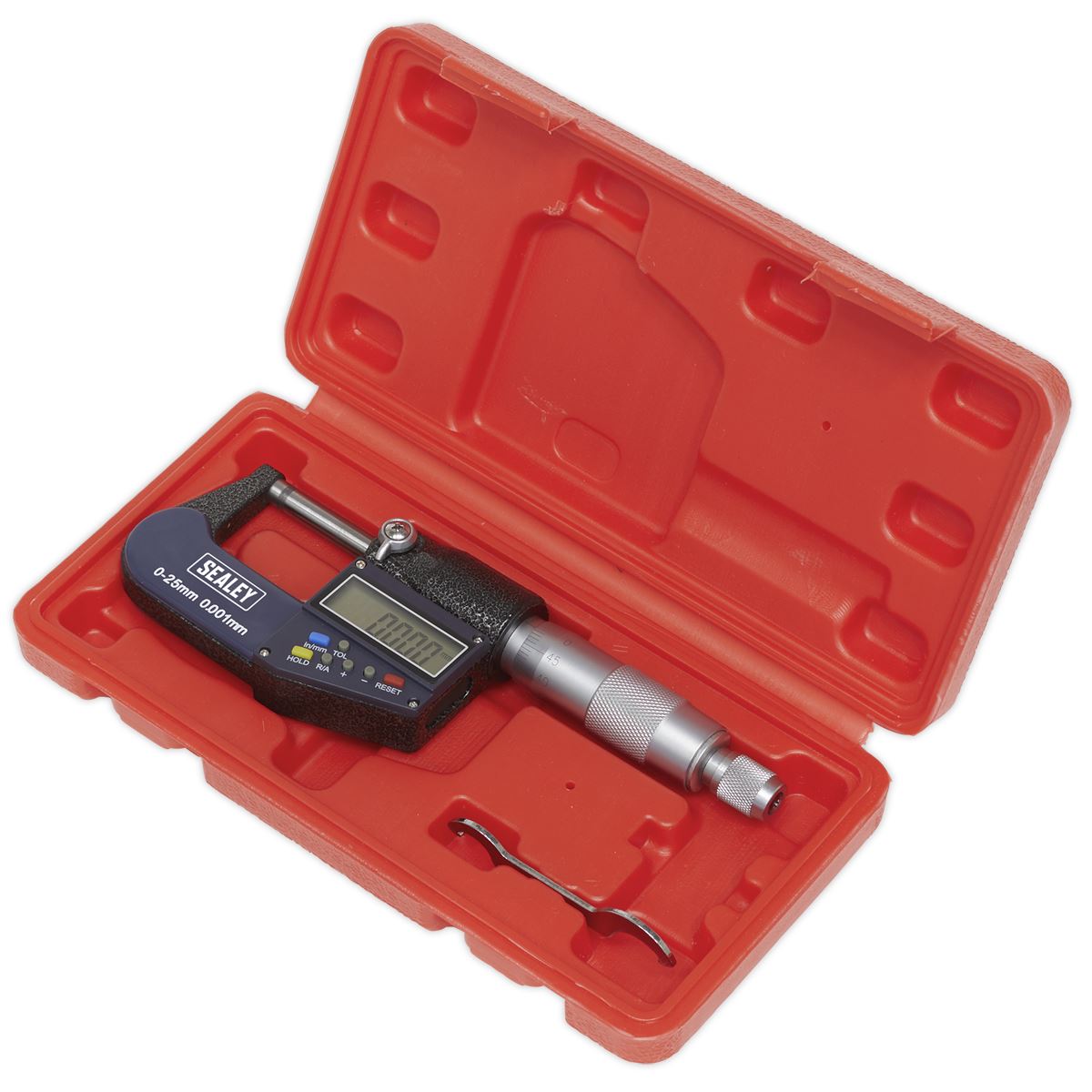 Sealey AK9635D Digital External Micrometer 0-25mm(0-1") Sealey