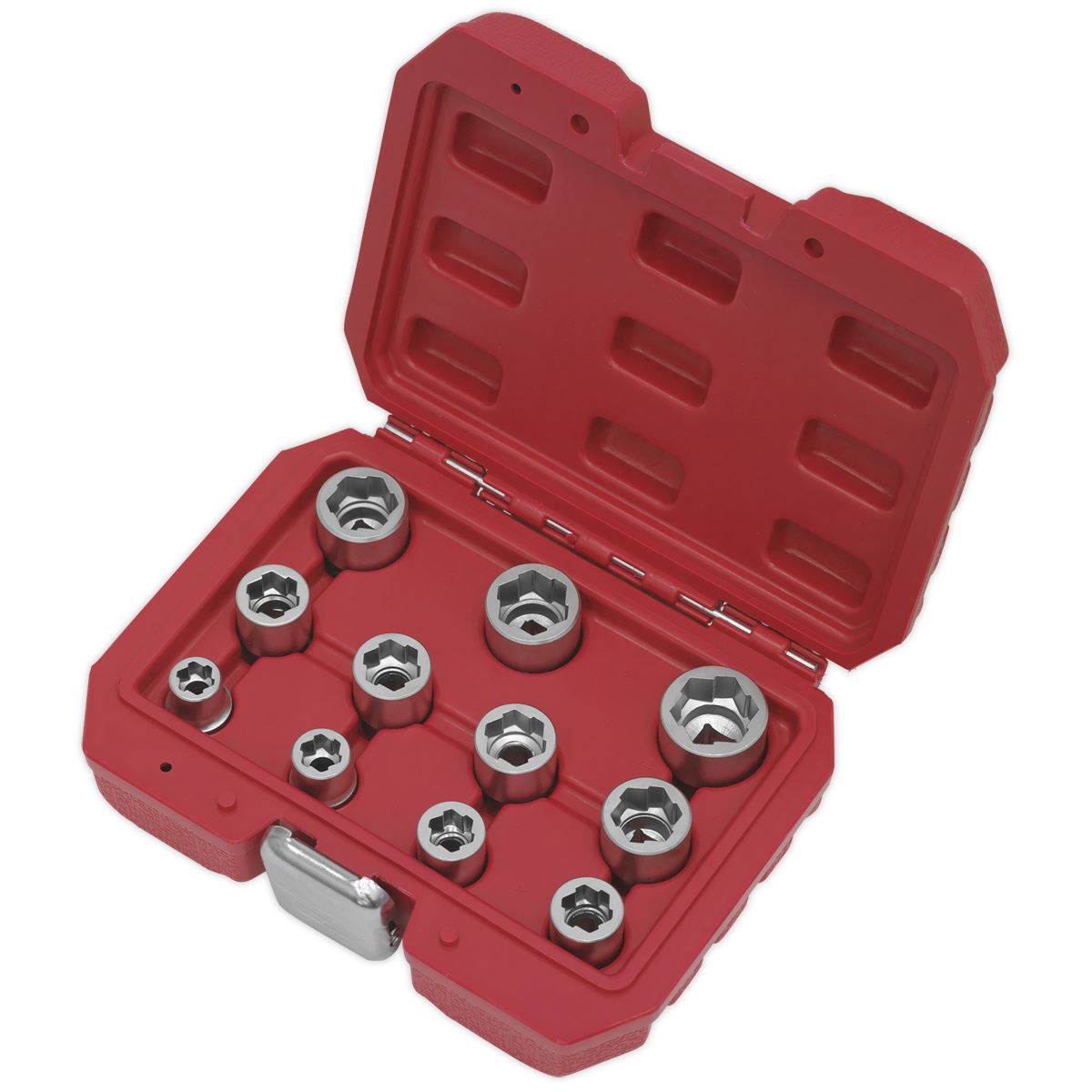 Sealey AK7281 Bolt Extractor Socket Set 11pc 3/8"Sq Drive Metric Sealey