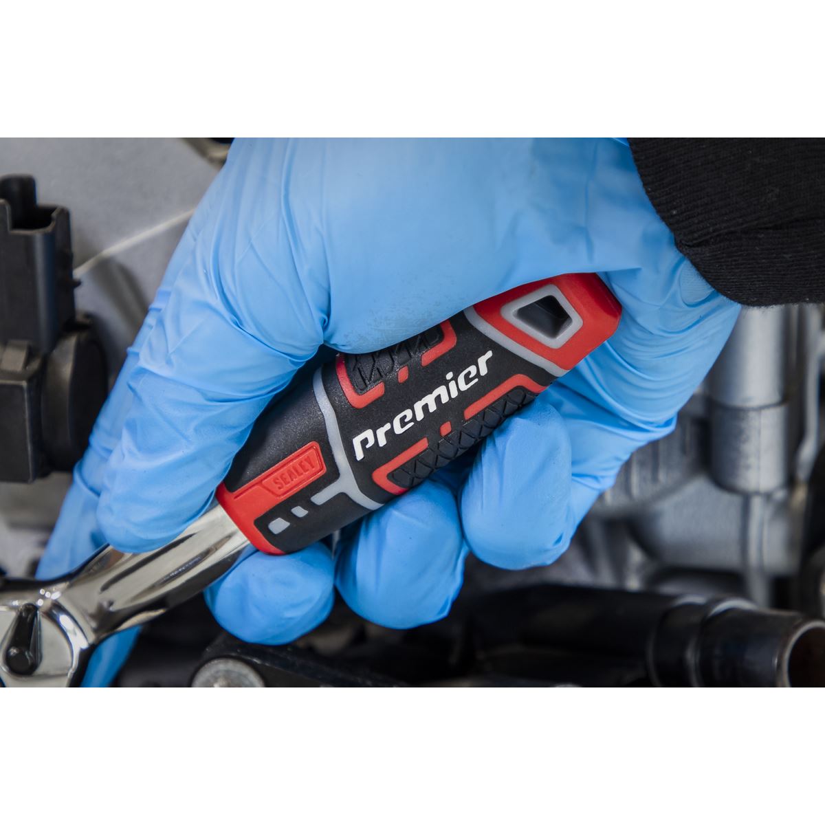 Sealey AK8937 Ratchet Wrench 1/4"Sq Drive Offset with Flip Reverse Sealey