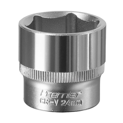 Sealey S3824 WallDrive® Socket 24mm 3/8"Sq Drive Sealey