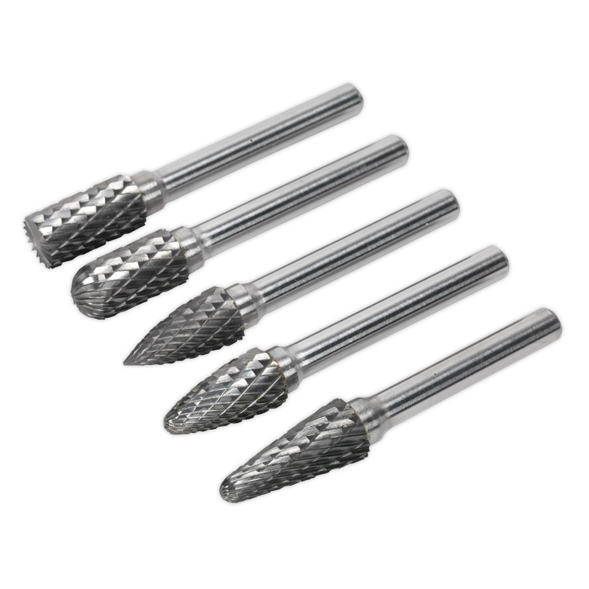 Sealey SDBK5 Tungsten Carbide Rotary Burr Set 5pc Sealey