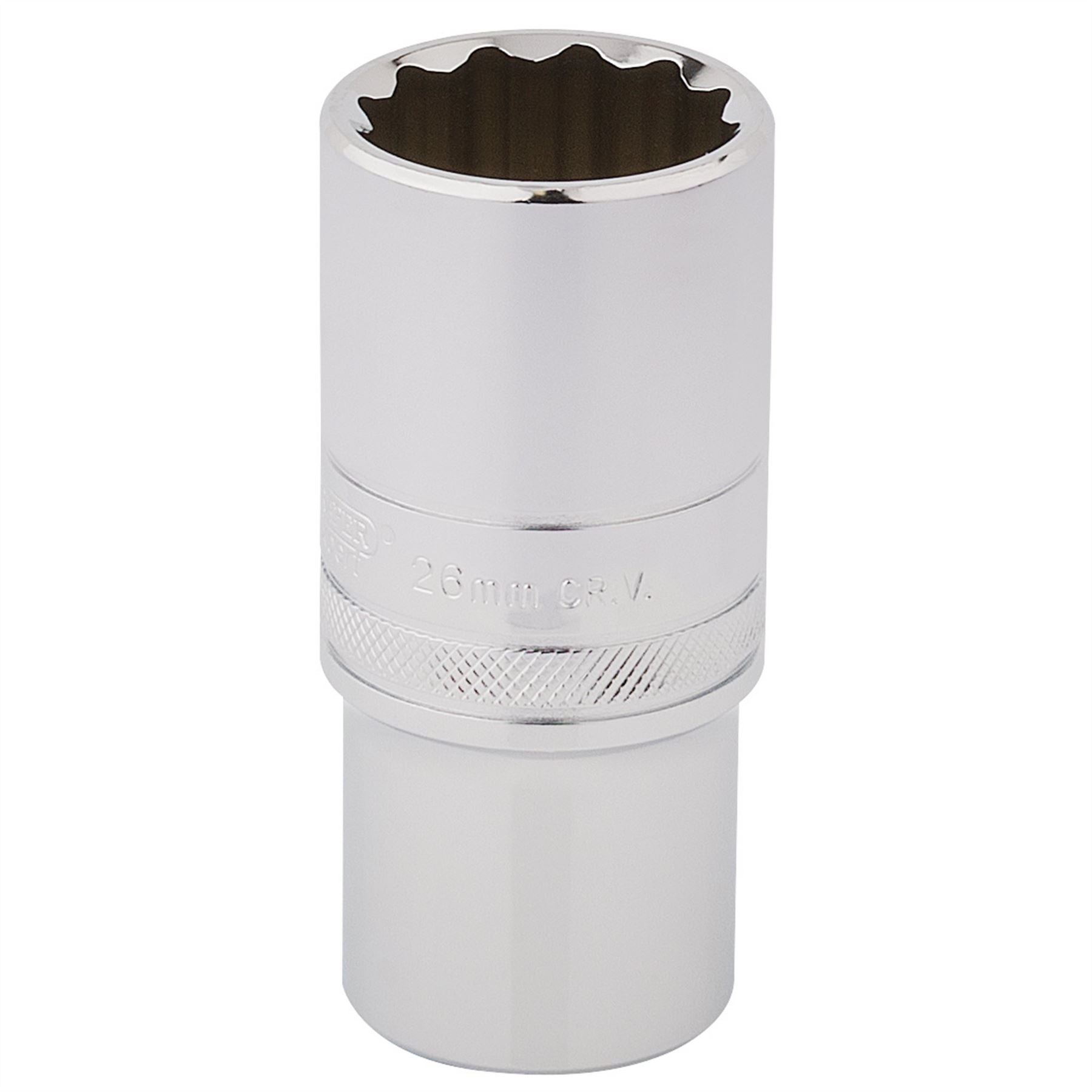 Draper 33838 HI-TORQ® 12 Point Deep Socket 1/2" Sq. Dr. 26mm Draper