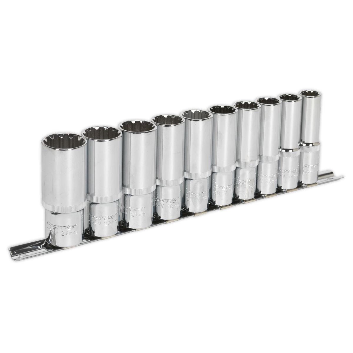 Sealey AK70610D Socket Set 10pc Deep 1/2"Sq Drive Total Drive® Sealey