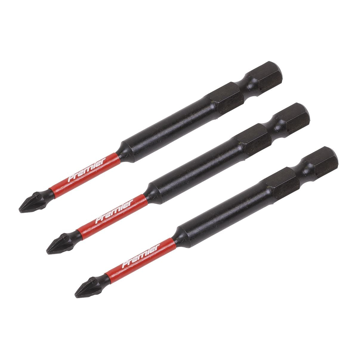 Sealey AK8257 Pozi #1 Impact Power Tool Bits 75mm - 3pc Sealey