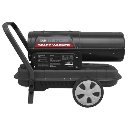 Sealey AB7081 Space Warmer® Kerosene/Diesel Heater 70000Btu/hr with Wheels Sealey