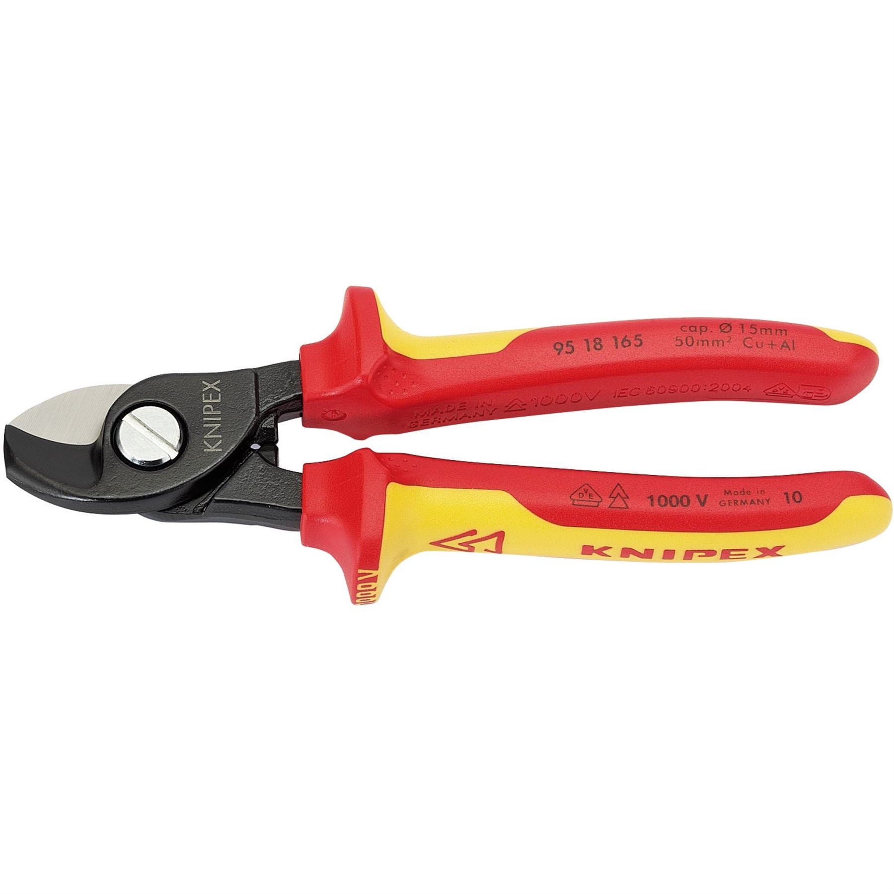 Knipex 32014 95 18 165UKSBE VDE Fully Insulated Cable Shears 165mm Knipex